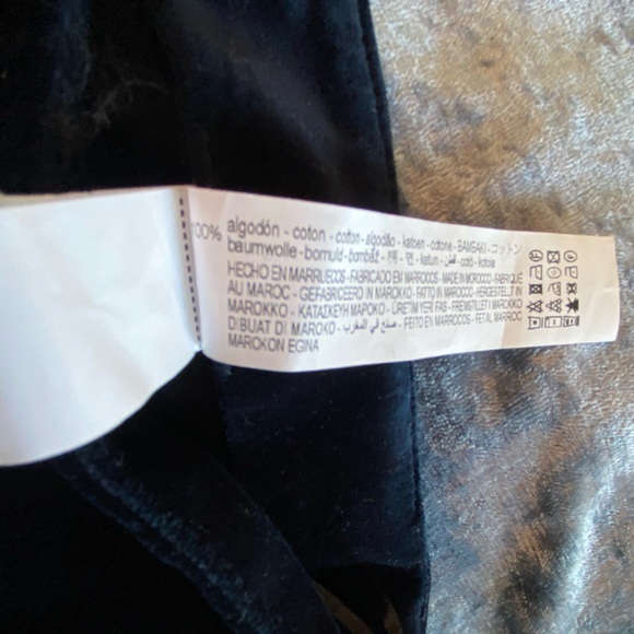 NWT Dark blue Velvet pants. Size M Zara - Picture 4 of 6